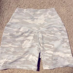 Camo White Alphalete Shorts